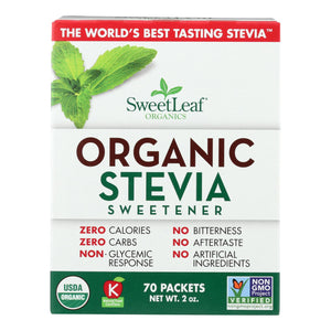 Sweet Leaf Sweetener - Organic - Stevia - 70 Count - Vita-Shoppe.com