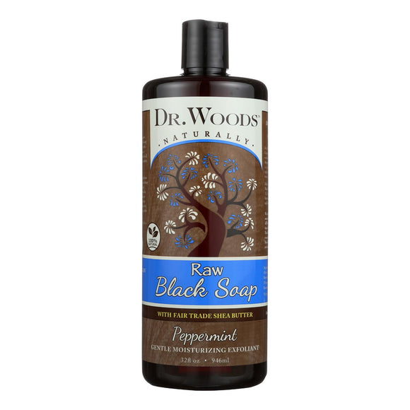 Dr. Woods Naturals Black Soap - Shea Vision - Peppermint - 32 Oz - Vita-Shoppe.com
