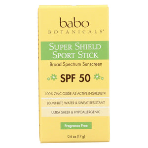 Babo Botanicals Sunscreen - Fragrance Free - Case Of 1 - .6 Fl Oz. - Vita-Shoppe.com