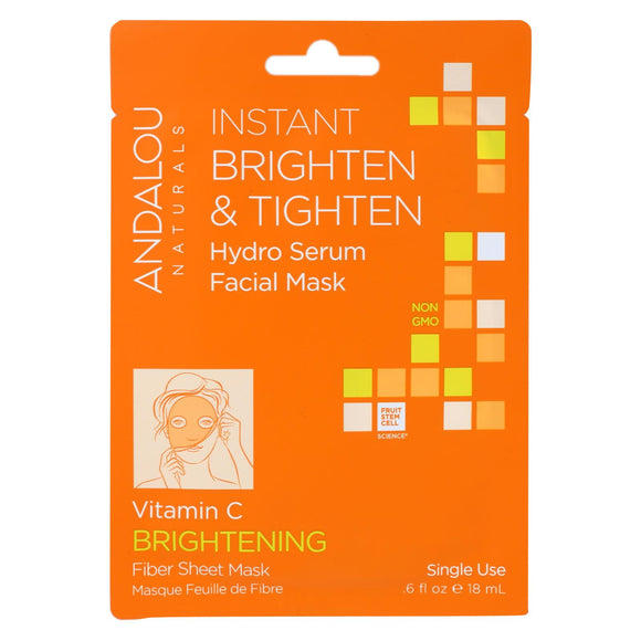 Andalou Naturals Instant Brighten & Tighten Facial Mask - Vitamin C - Case Of 6 - 0.6 Fl Oz - Vita-Shoppe.com