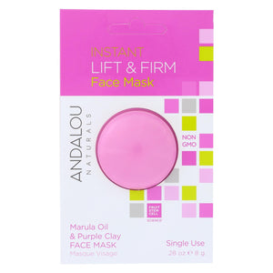 Andalou Naturals Instant Lift & Firm Face Mask - Marula Oil & French Clay - Case Of 6 - 0.28 Oz - Vita-Shoppe.com