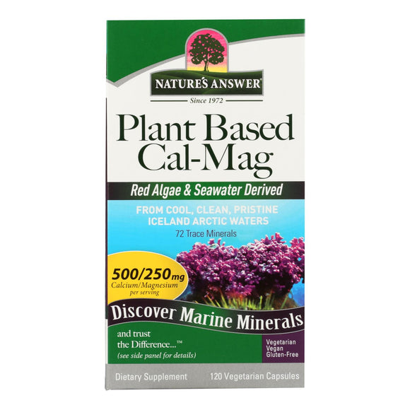 Nature's Answer Plant Based Cal-mag Dietary Supplement  - 1 Each - 120 Cap - Vita-Shoppe.com