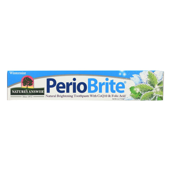 Nature's Answer Periobrite Wintermint Natural Brightening Toothpaste  - 1 Each - 4 Oz - Vita-Shoppe.com