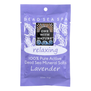 One With Nature Relaxing Lavender Dead Sea Mineral - Salt Bath - Case Of 6 - 2.5 Oz. - Vita-Shoppe.com