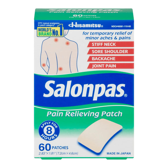 Salonpas - Salonpas Pain Rel Patch - 1 Each - 60 Ct - Vita-Shoppe.com