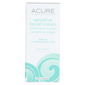 Acure Sensitive Facial Cream - Argan Oil And Sunflower Amino Acids - 1.75 Fl Oz. - Vita-Shoppe.com