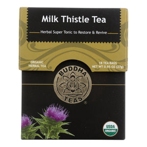 Buddha Teas Organic Herbs Tea Bags - Milk Thistle - Case Of 6 - 18 Count - Vita-Shoppe.com