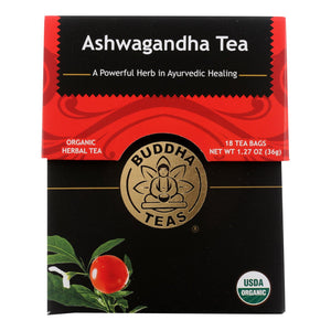 Buddha Teas - Organic Tea - Ashwaghanda - Case Of 6 - 18 Count - Vita-Shoppe.com