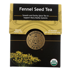 Buddha Teas - Organic Tea - Fennel Seed - Case Of 6 - 18 Count - Vita-Shoppe.com