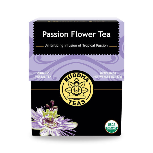 Buddha Teas - Organic Tea - Passion Flower - Case Of 6 - 18 Count - Vita-Shoppe.com