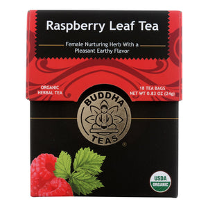 Buddha Teas - Organic Tea - Raspberry Leaf - Case Of 6 - 18 Count - Vita-Shoppe.com