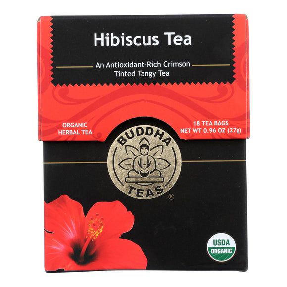 Buddha Teas - Organic Tea - Hibiscus - Case Of 6 - 18 Count - Vita-Shoppe.com