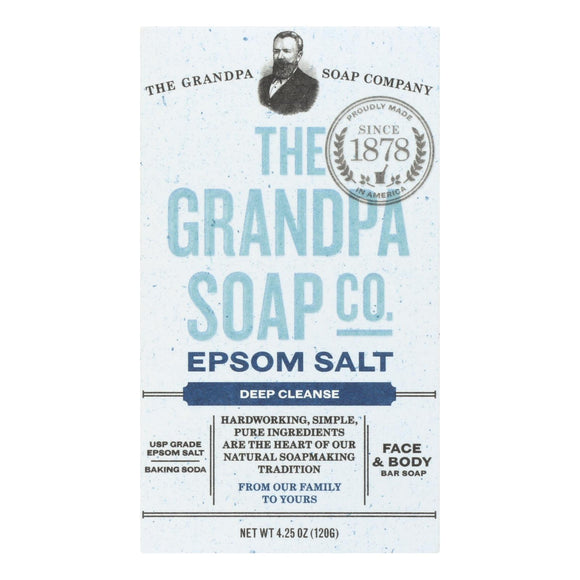 Grandpa Soap Bar Soap - Epsom Salt - 4.25 Oz - Vita-Shoppe.com