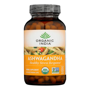 Organic India Ashwagandha Capsules - Bottle - 180 Vege Capsules - Vita-Shoppe.com