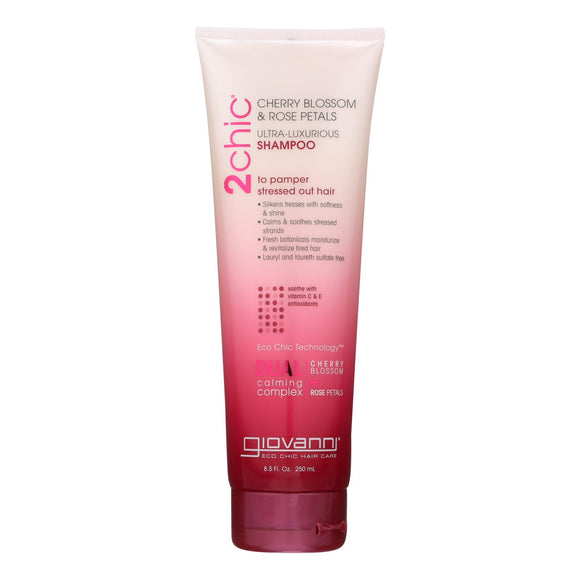 Giovanni Hair Care Products 2chic Shampoo - Cherry Blossom And Rose Petals - 8.5 Fl Oz - Vita-Shoppe.com