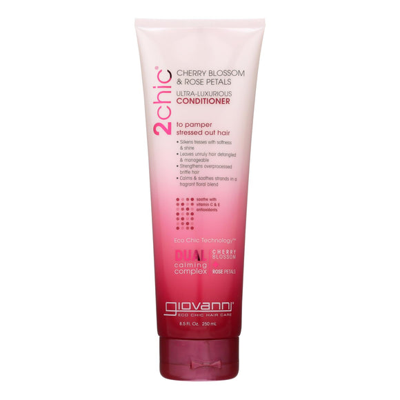 Giovanni Hair Care Products 2chic - Conditioner - Cherry Blossom And Rose Petals - 8.5 Fl Oz - Vita-Shoppe.com
