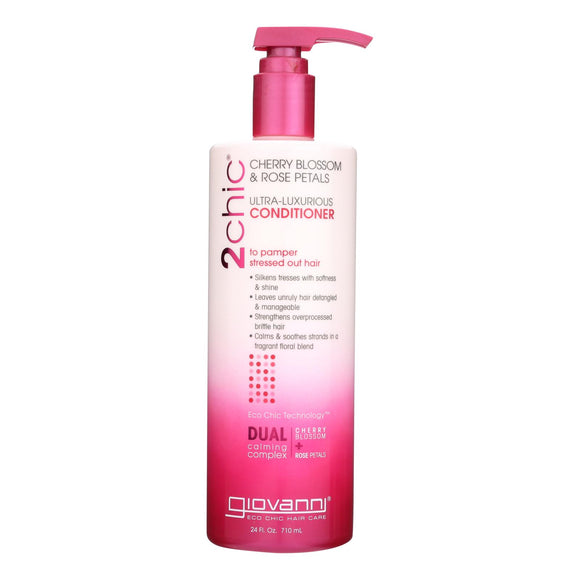 Giovanni Hair Care Products 2chic - Conditioner - Cherry Blossom And Rose Petals - 24 Fl Oz - Vita-Shoppe.com