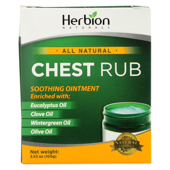 Herbion Naturals All Natural Chest Rub Ointment  - 1 Each - 3.53 Oz - Vita-Shoppe.com