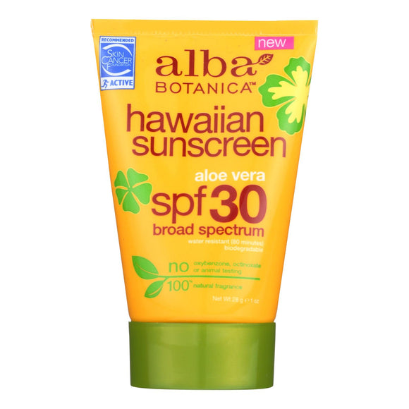 Alba Botanica - Sunscreen - Hawaiian - Spf30 - 1 Oz - Vita-Shoppe.com