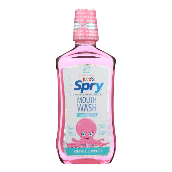 Spry Mouth Wash - Bubble Gum - Kid - 16 Fl Oz - Vita-Shoppe.com