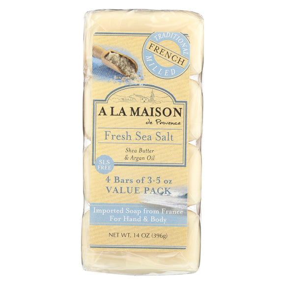 A La Maison Bar Soap - Fresh Sea Salt - 4-3.5 Oz - Vita-Shoppe.com