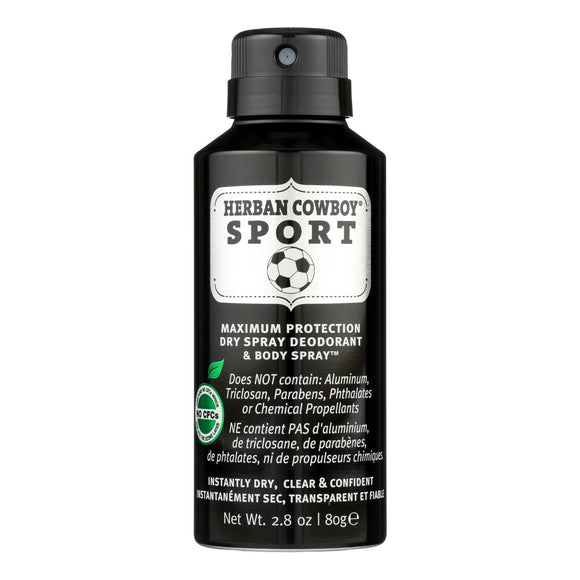 Herban Cowboy - Spray Dry Sport - 1 Each - 2.8 Oz - Vita-Shoppe.com