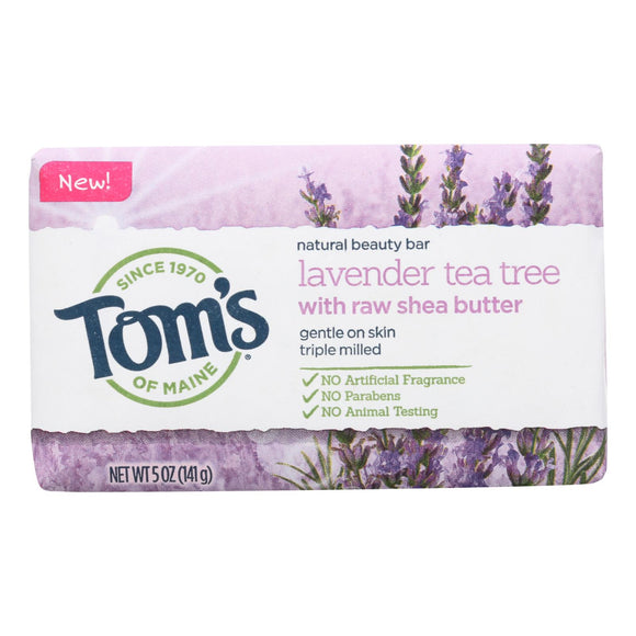 Tom's Of Maine Beauty Bar Soap - Lavender Tea Tree - Case Of 6 - 5 Oz - Vita-Shoppe.com