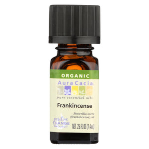 Aura Cacia Essential Oil - Organic - Frankincense - .25 Fl Oz - Vita-Shoppe.com