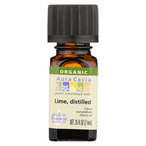 Aura Cacia Essential Oil - Organic - Lime - .25 Fl Oz - Vita-Shoppe.com