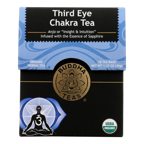 Buddha Teas - Organic Tea - Third Eye Chakra - Case Of 6 - 18 Count - Vita-Shoppe.com