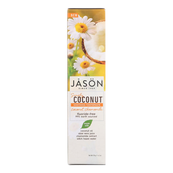Jason Natural Products Soothing Toothpaste - Coconut Chamomile - 4.2 Oz - Vita-Shoppe.com