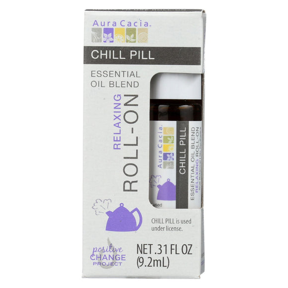 Aura Cacia Chill Pill - Roll On - Oil - Case Of 4 - .31 Fl Oz - Vita-Shoppe.com