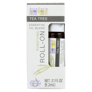 Aura Cacia Tea Tree - Roll On - Oil - Case Of 4 - .31 Fl Oz - Vita-Shoppe.com