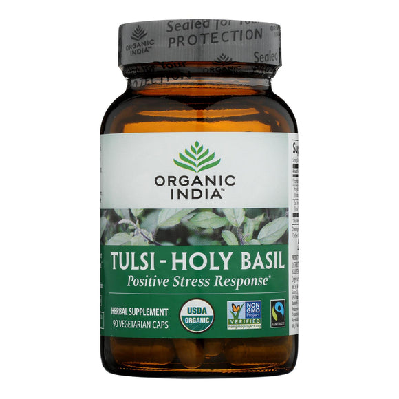 Organic India Usa Whole Herb Supplement, Tulsi--holy Basil  - 1 Each - 90 Vcap - Vita-Shoppe.com