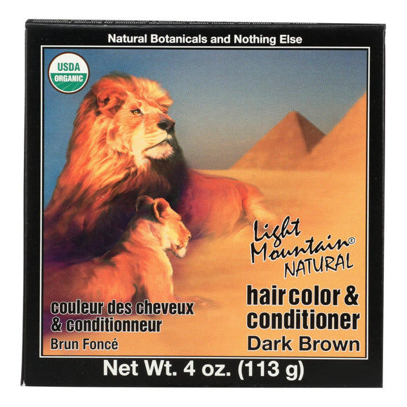 Light Mountain Organic Hair Color And Conditioner - Dark Brown - 4 Oz - Vita-Shoppe.com