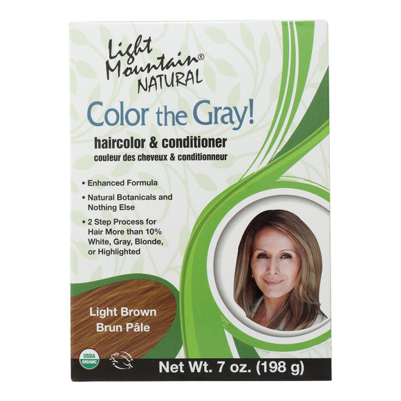 Light Mountain Hair Color - Color The Gray! Light Brown - Case Of 1 - 7 Oz. - Vita-Shoppe.com