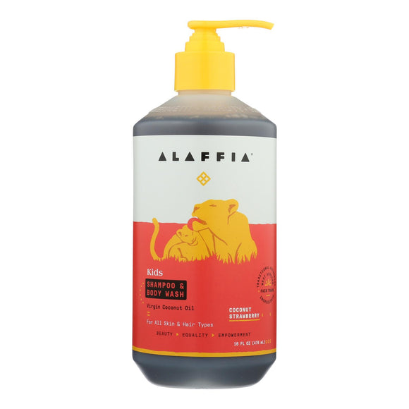 Alaffia - Everyday Shampoo And Body Wash - Coconut Strawberry - 16 Fl Oz. - Vita-Shoppe.com