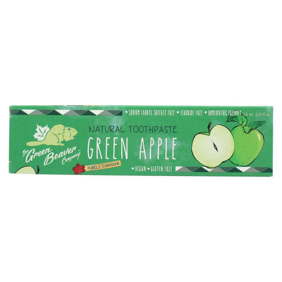 Green Beaver,the Toothpaste - Green Apple Toothpaste - Case Of 1 - 2.5 Fl Oz. - Vita-Shoppe.com