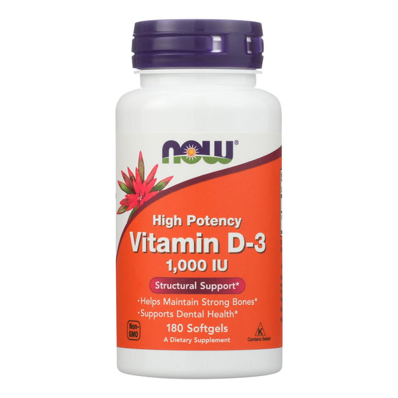 Now Foods - Vitamin D-3 1000iu - 1 Each-180 Sgel - Vita-Shoppe.com