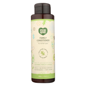 Ecolove Conditioner - Green Vegetables Family Conditioner For All Hair Types - Case Of 1 - 17.6 Fl Oz. - Vita-Shoppe.com