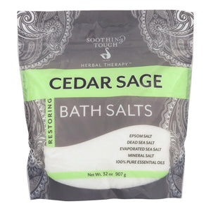 Soothing Touch Bath Salts - Cedar Sage - 32 Oz - Vita-Shoppe.com