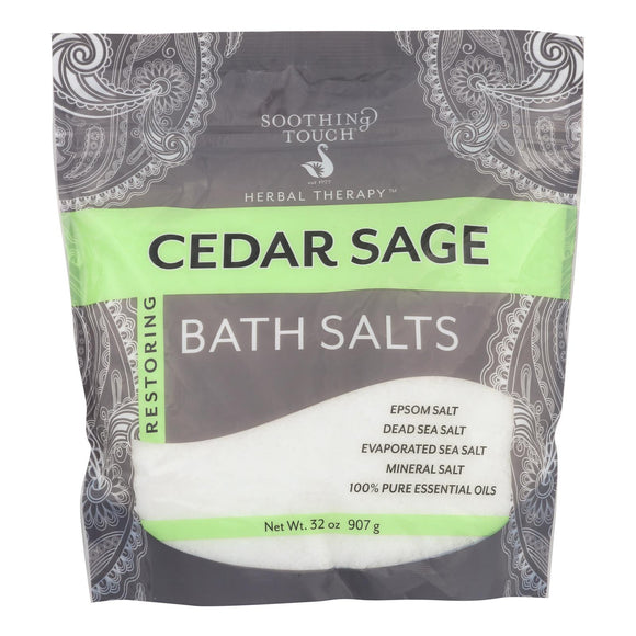 Soothing Touch Bath Salts - Cedar Sage - 32 Oz - Vita-Shoppe.com