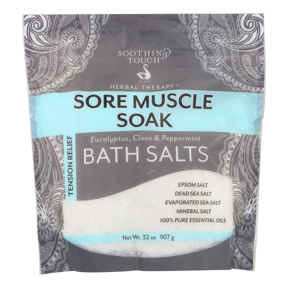 Soothing Touch Bath Salts - Sore Muscle Soak - 32 Oz - Vita-Shoppe.com