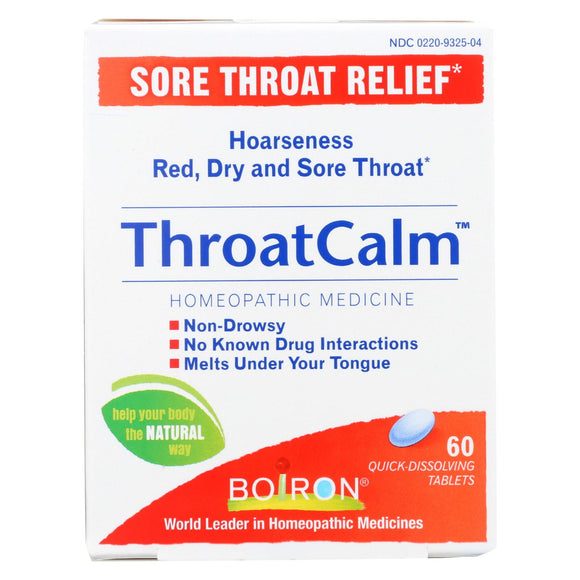 Boiron Throatcalm - 60 Tab - Vita-Shoppe.com