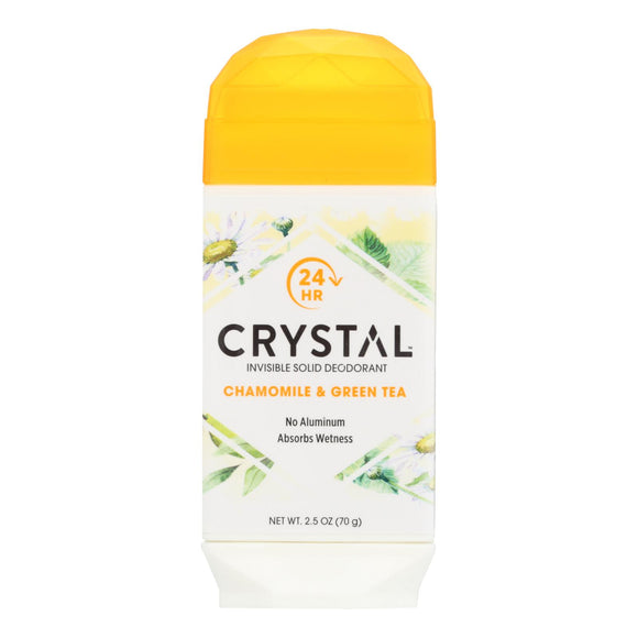 Crystal Deodorants - Invisible Solid Deodorant - Chamomile And Green Tea - 2.5 Oz. - Vita-Shoppe.com