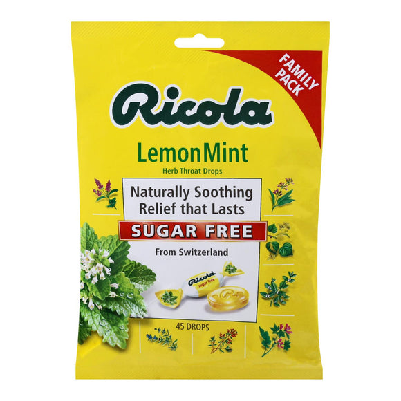 Ricola Cough Drop - Lemon Mint - Sf - 45 Count - Vita-Shoppe.com