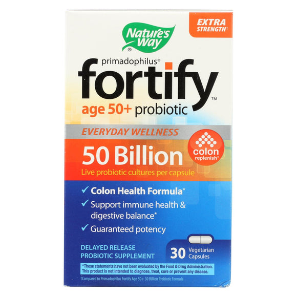 Nature's Way - Fortify Probiotic - Age 50+ - 50 Billion - 30 Vegetarian Capsules - Vita-Shoppe.com