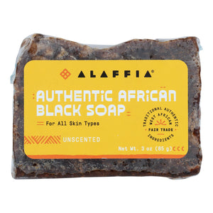 Alaffia - African Black Soap - Unscented - 3 Oz. - Vita-Shoppe.com