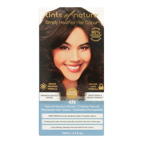 Tints Of Nature 4n Natural Medium Brown Hair Color  - 1 Each - 4.4 Fz - Vita-Shoppe.com