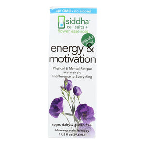 Siddha Cell Salts + Flower Essentials Energy & Motivation  - 1 Each - 1 Fz - Vita-Shoppe.com